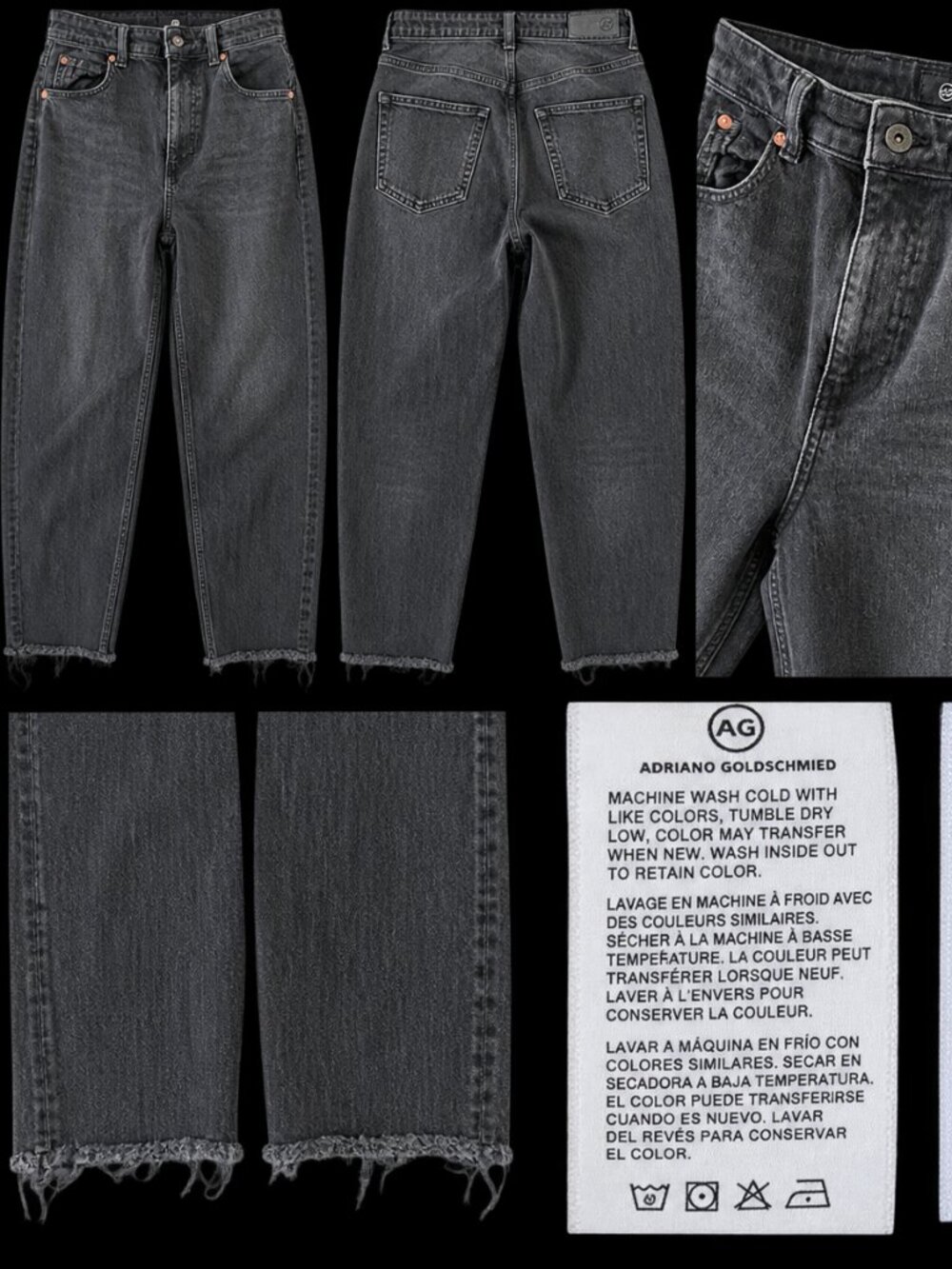 Adriano Goldschmied AG barrel balloon jean size 30 black